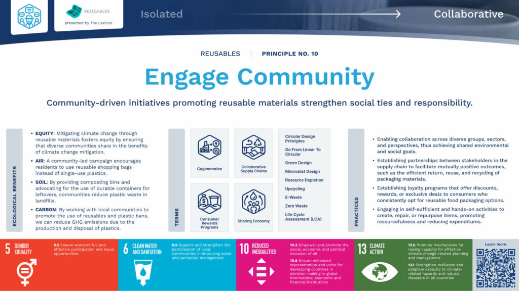 Ten Principles: Reusables