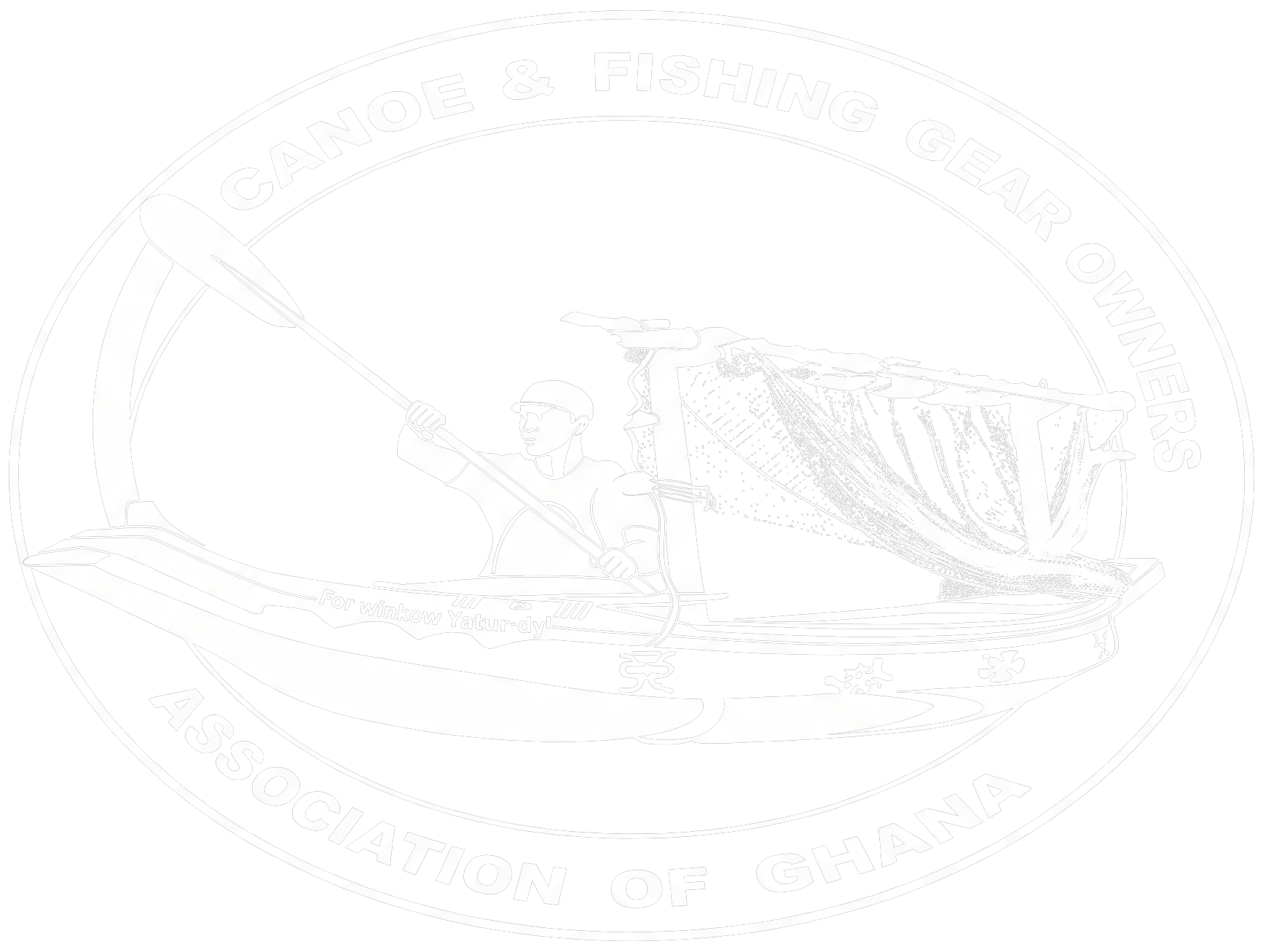 Canoe and Fishing Association of Ghana Logo-white